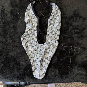 Gucci Black and White Bodysuit One Piece